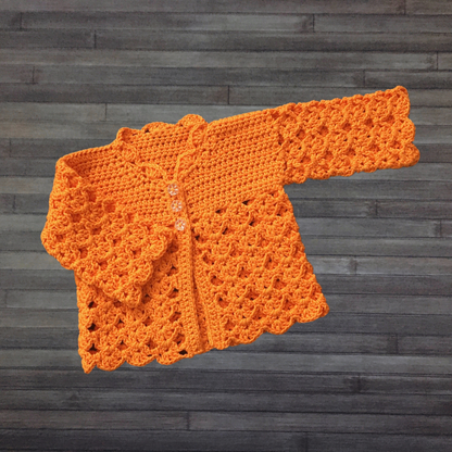 Crochet Pattern Dakota Baby Cardigan 0-3 Months