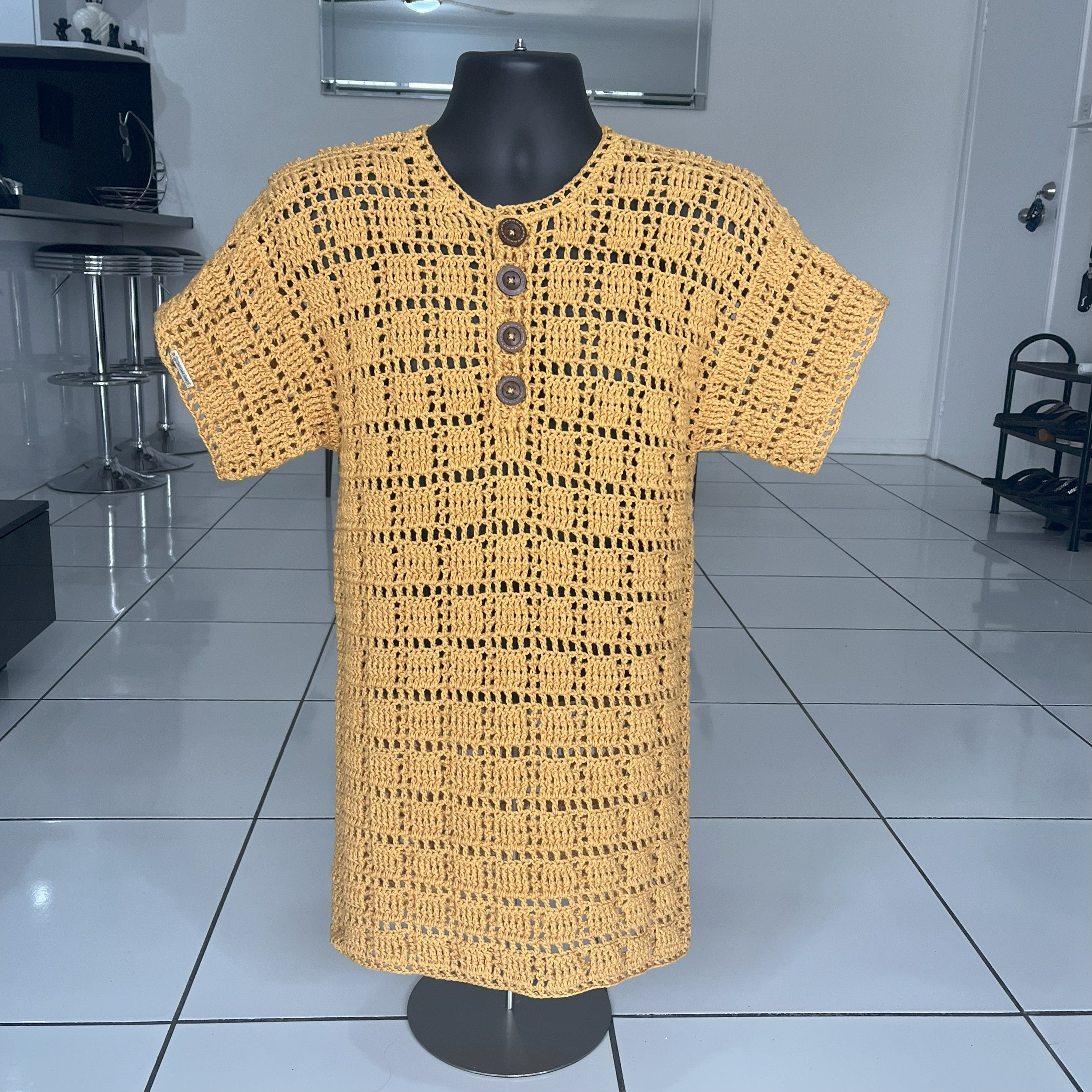 Dallin Crochet Pattern Men's Henley Shirt (S-5XL) – Digital PDF Pattern in English