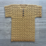 Dallin Crochet Pattern Men's Henley Shirt (S-5XL) – Digital PDF Pattern in English