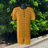 Crochet Men's Henley Shirt & Shorts Set Pattern (S–5XL) – Dallin Summer Outfit for Men & Women