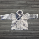 Crochet Baby Cardigan Pattern PDF – Dean Waffle Stitch Baby Sweater (0–3Y)