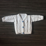 Crochet Baby Set Pattern PDF – Ethan Cardigan, Hat & Booties (0–3Y)