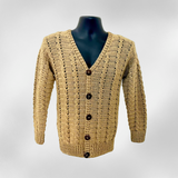 Crochet Cardigan Pattern PDF (XS–6XL) – Ethan Cabled V-Neck Cardigan for Men & Women