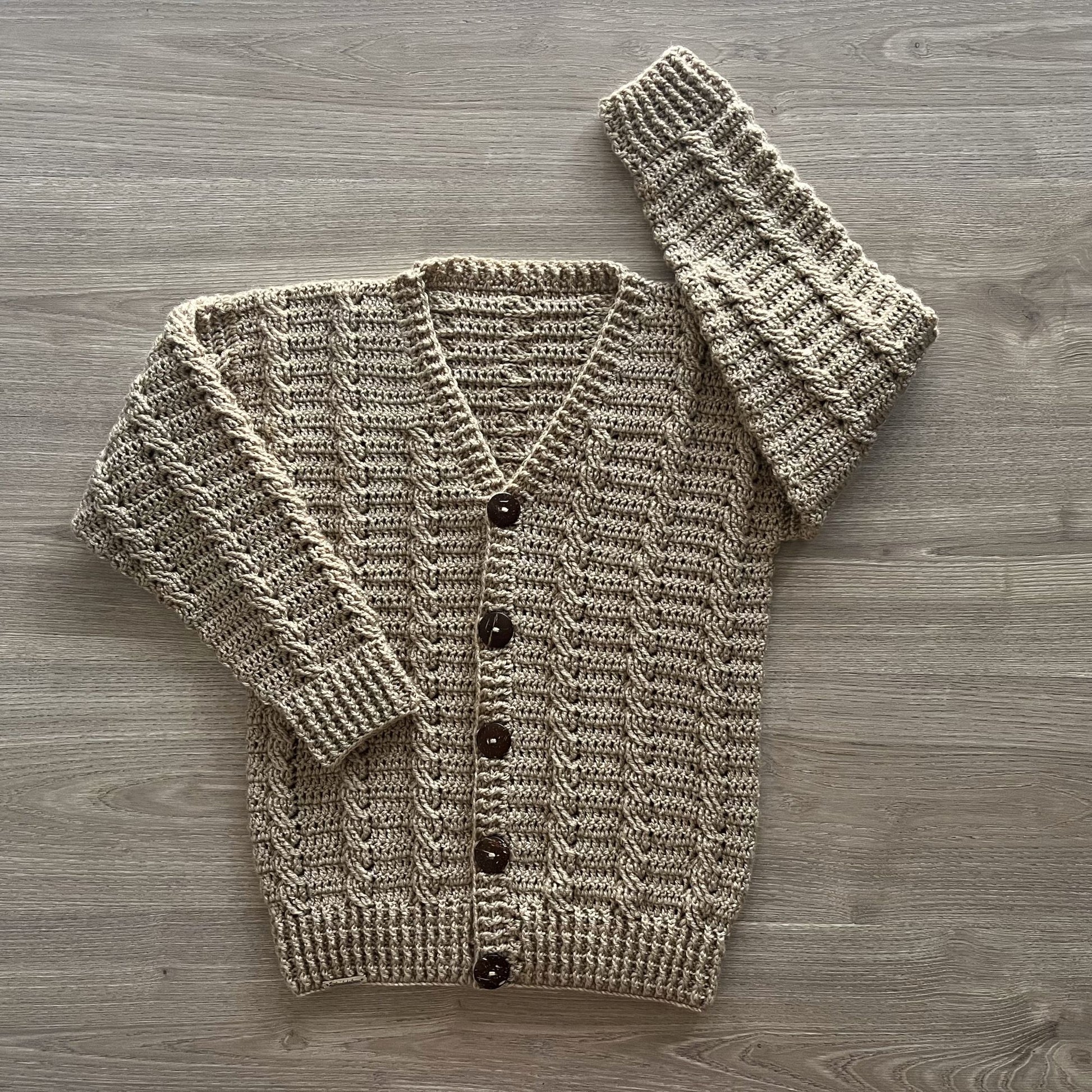 mens crochet cardigan