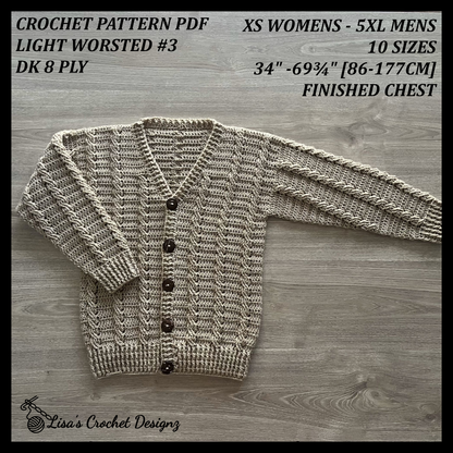 mens and womens crochet sweater