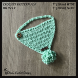 Fiona Crochet Baby Bandana Bib Pattern - PDF Download (English Only)