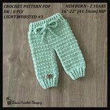 Crochet Baby Pattern Set – Fiona Cardigan, Pants, Hat, Booties & Bib