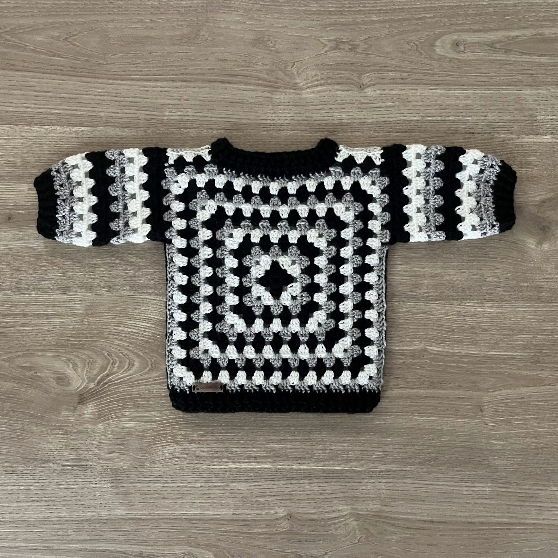 granny square sweater front