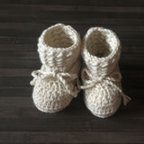 Grayson Textured Crochet Baby Booties Pattern | English PDF Download