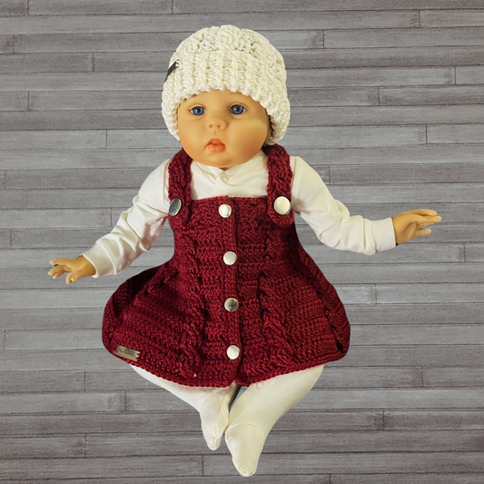 Crochet Pattern Harper Baby Dress Newborn to 4 Years with Bonus Hat Pattern