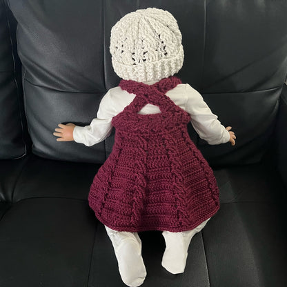 Crochet Pattern Harper Baby Dress Newborn to 4 Years with Bonus Hat Pattern