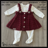 Harper Baby Dress Crochet Pattern (0-4Y) with Bonus Hat Pattern (0-10Y) | English PDF