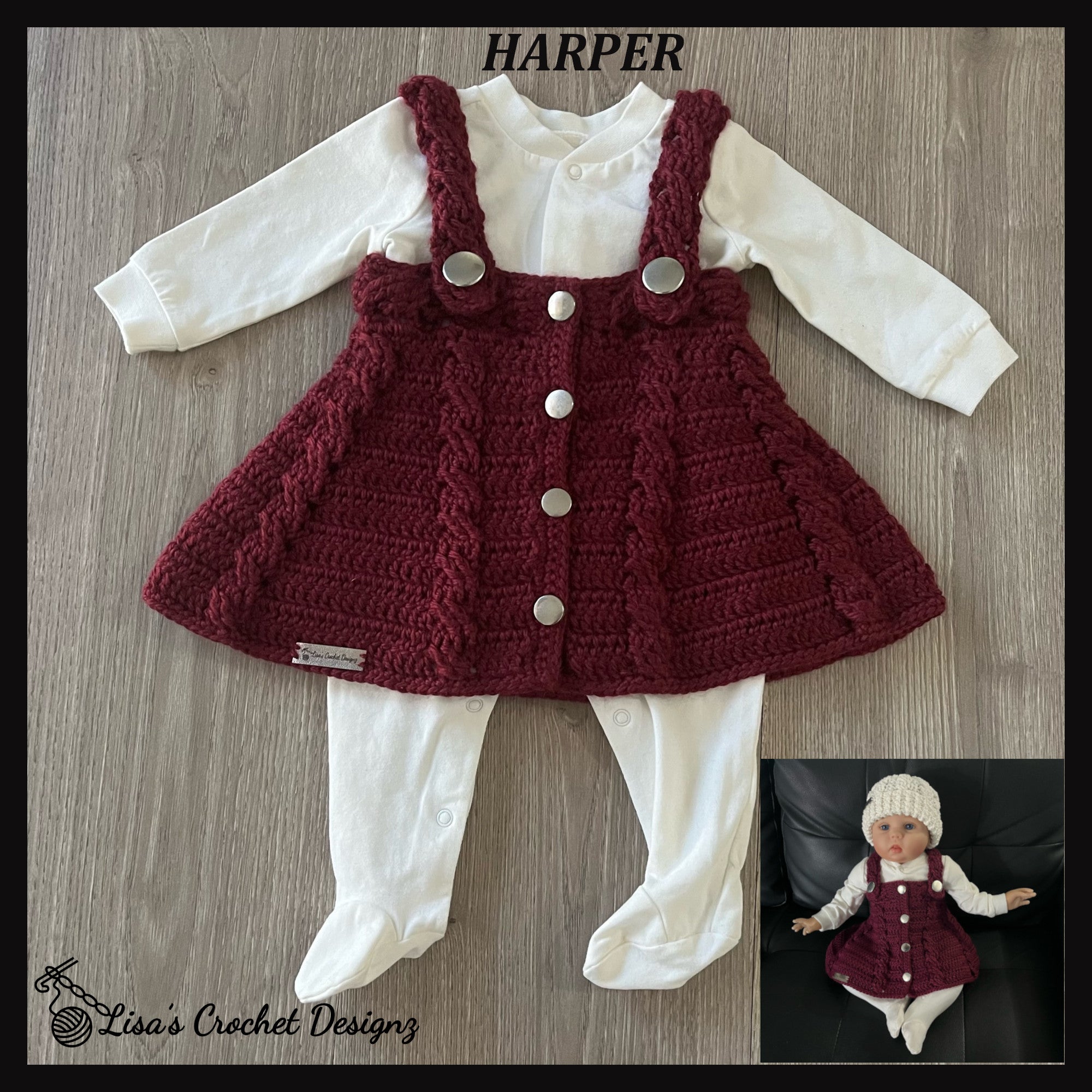 A Crochet Baby Dress pdf pattern - Inspire Uplift