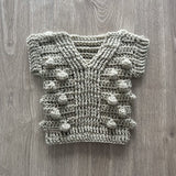 Crochet Baby & Kids Sweater & Vest Pattern PDF – Hunter V-Neck Pullover (0–10Y)