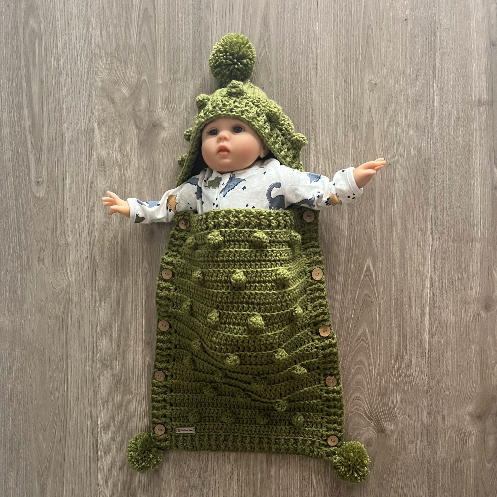 Hunter Crochet Pattern – Baby Sleeping Bag Cocoon (PDF, English Only)