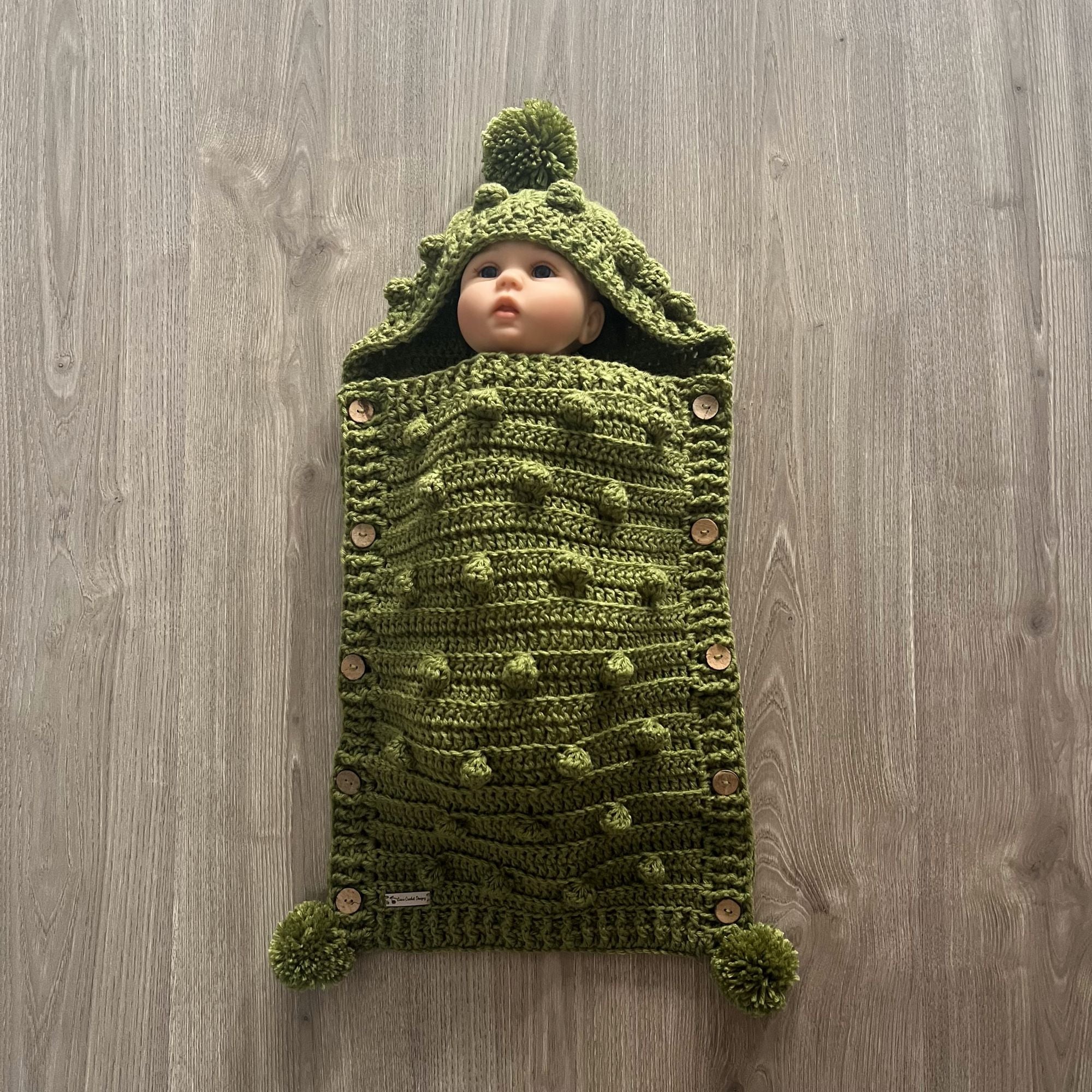 Hunter Crochet Pattern – Baby Sleeping Bag Cocoon (PDF, English Only)