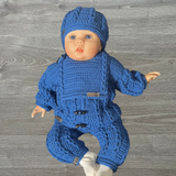 Crochet Baby & Kids Pattern Collection – Jacob Cardigan, Pants, Hat & Bib (NB–10Y) – English Only