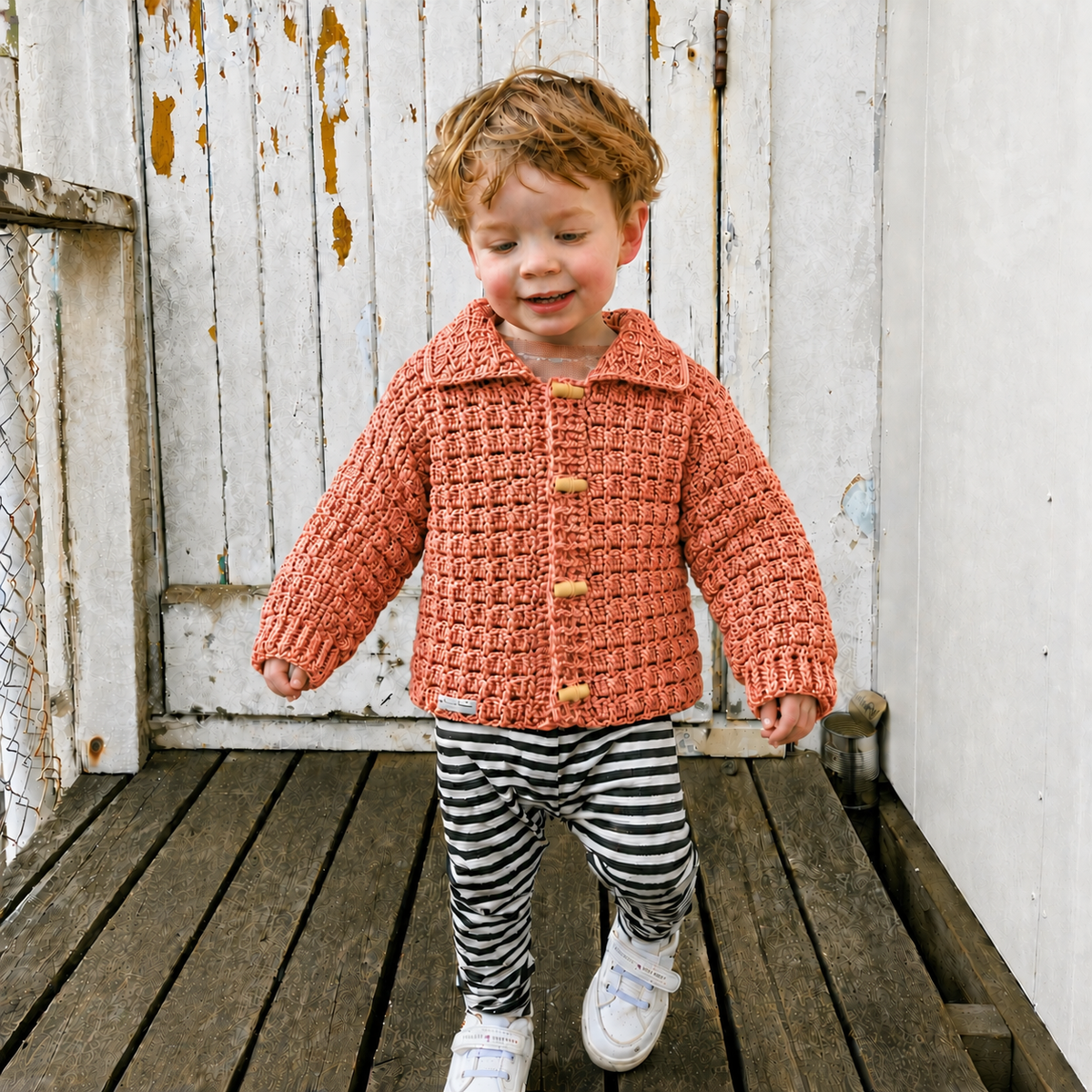 Crochet Baby & Toddler Cardigan Pattern – James Collared Baby Sweater (0–2Y)
