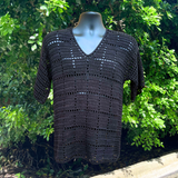 Crochet Men’s Shirt Pattern (S–2XL) – Jet Mesh V-Neck T-Shirt for Men & Women