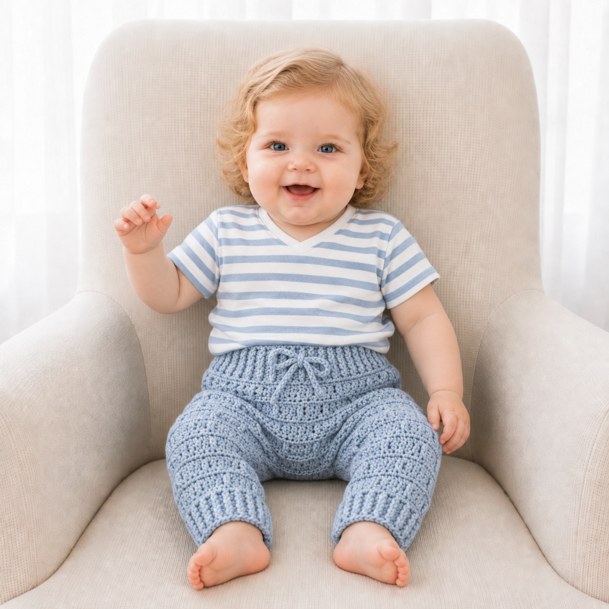 Crochet Baby Pants Pattern PDF – Kasey Baby Leggings (NB–2Y)
