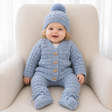 Crochet Baby Pattern PDF Set – Kasey Cardigan, Hat, Booties, Pants & Bib