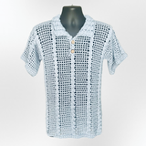 Kayne Crochet Pattern Men's Cabled Polo Shirt (S-5XL) – Digital PDF Pattern in English
