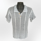 Kayne Crochet Pattern Men's Cabled Polo Shirt (S-5XL) – Digital PDF Pattern in English