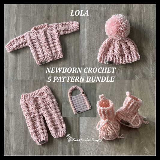 Zac Crochet Baby Sweater Hat and Booties Set Crochet Pattern Baby to 2 –  Lisa's Crochet Designz