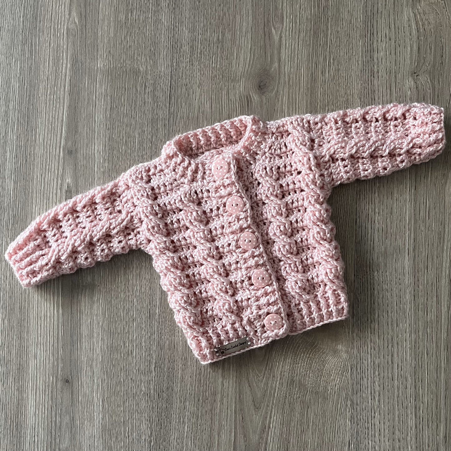 Crochet Pattern Lola Newborn Baby Cardigan Hat Booties Set