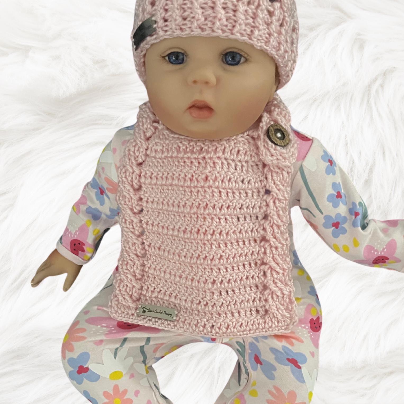 Lola Crochet Cabled Baby Bib Pattern | Stylish & Practical | English PDF Download