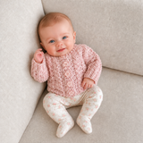 Crochet Newborn Cardigan Pattern PDF – Lola Cabled Baby Sweater