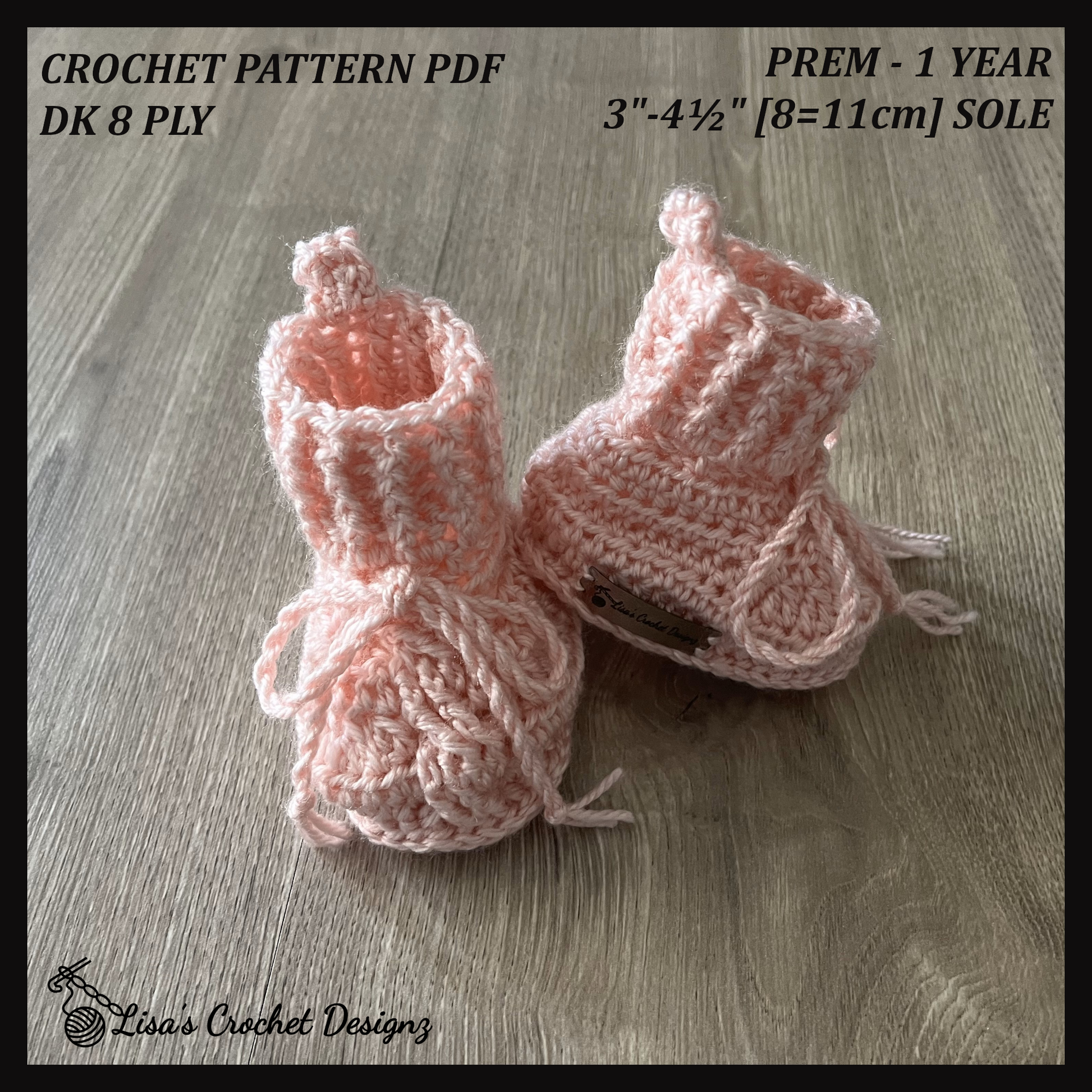 Crochet booties for 1 year old deals