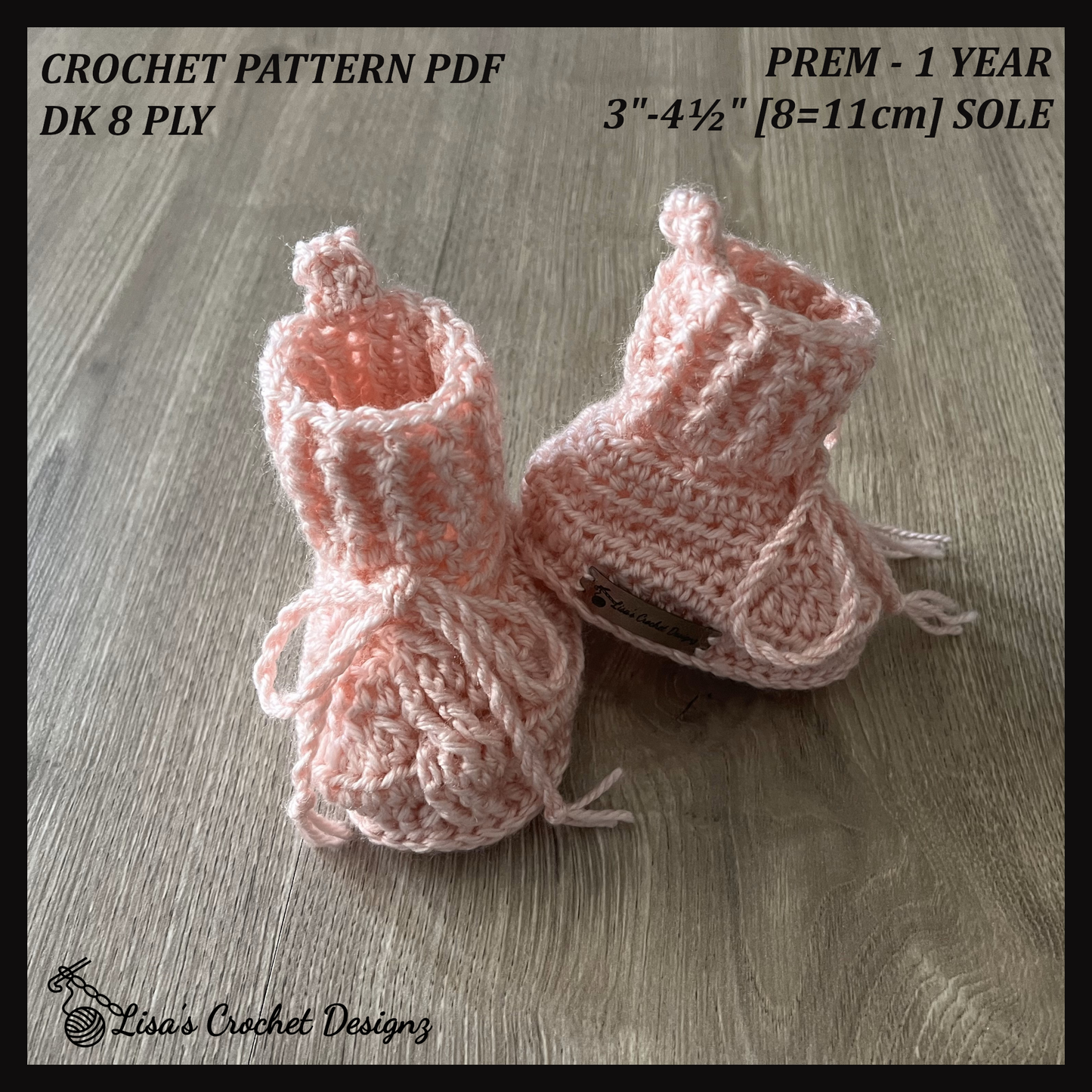 Crochet Pattern Lola Cabled Crochet Baby Booties