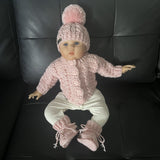 Lola Crochet Pattern Newborn Baby Cardigan, Hat & Booties Set PDF – English