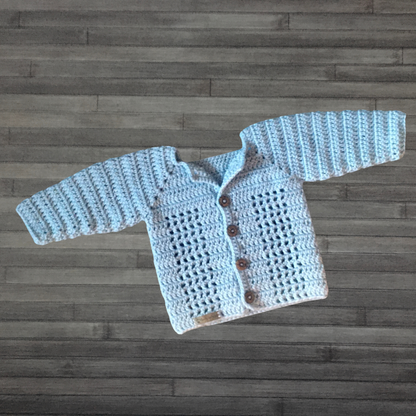 Crochet Pattern Luke Crochet Baby Cardigan 0-3 Months