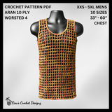 Crochet Mesh Men's Tank Top Pattern (XXS–5XL) – Mirage Summer Singlet for Men & Women