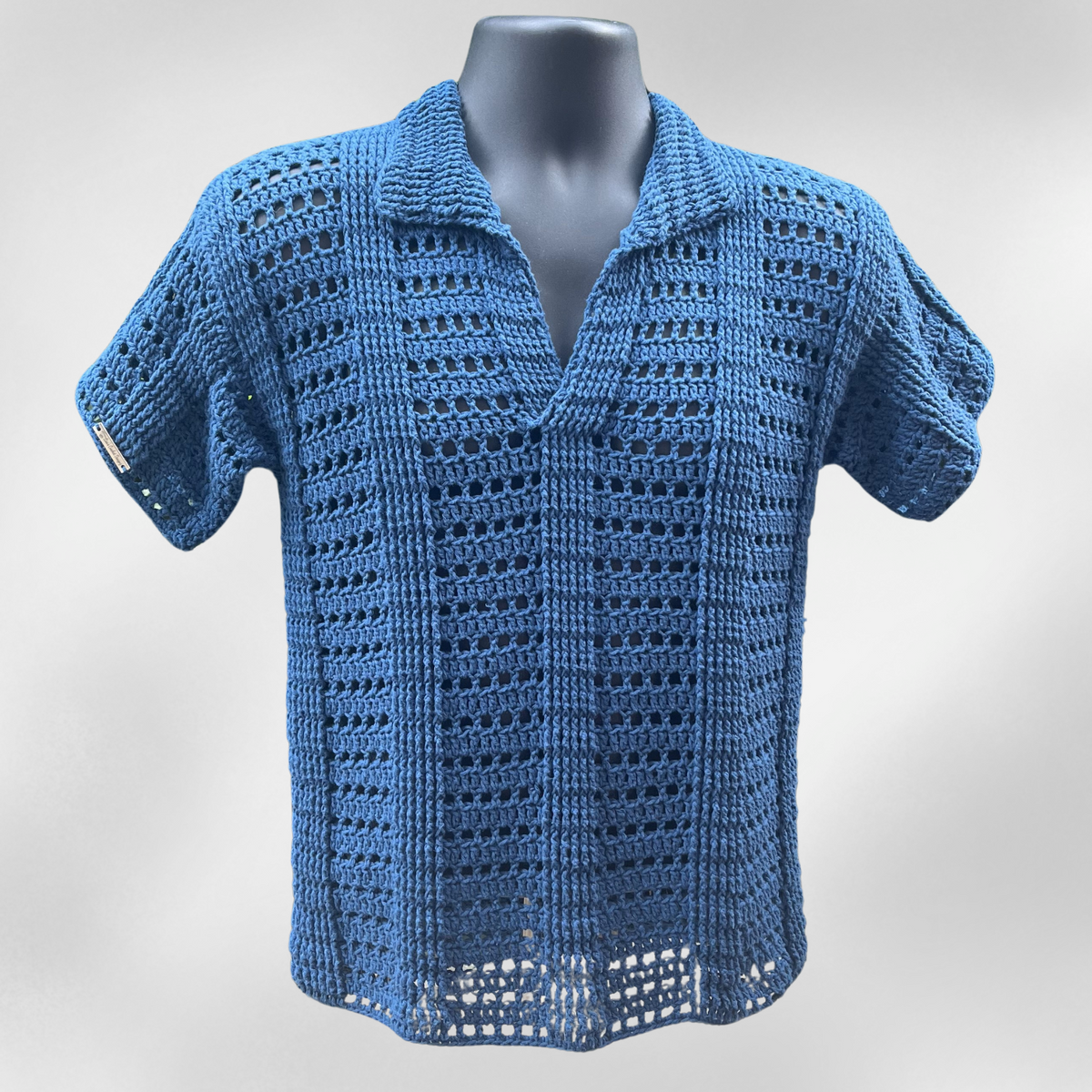 Ocean Crochet Pattern Men's Polo Shirt (S-5XL) – Digital PDF Pattern in English