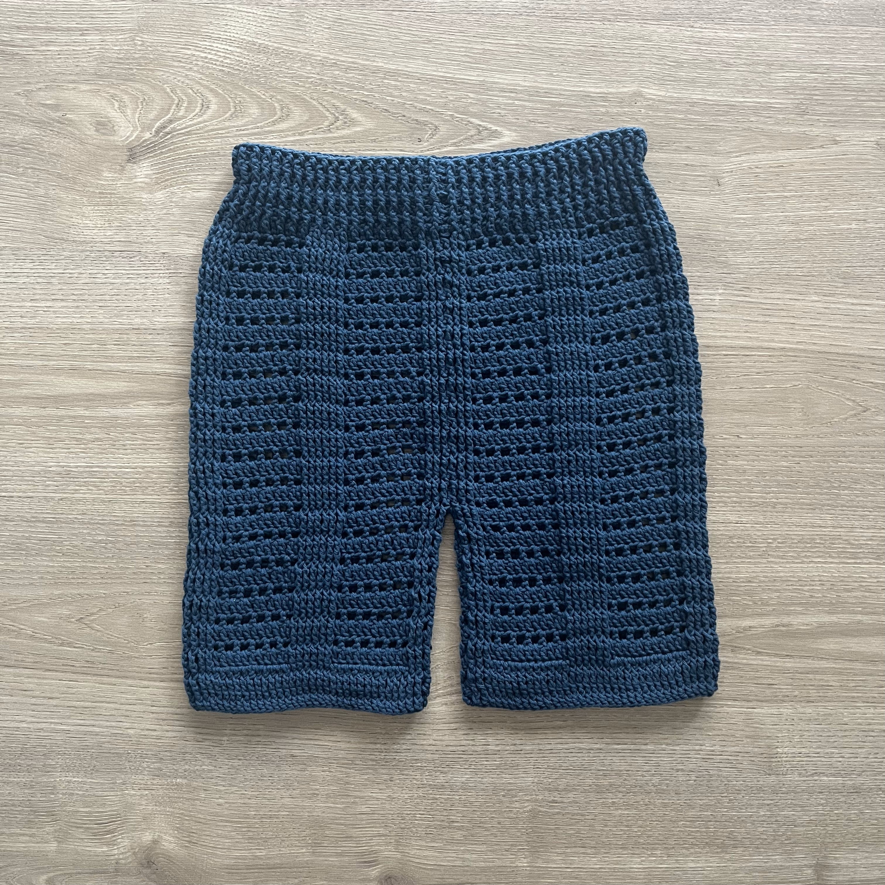 Ocean Crochet Pattern Men’s Shorts (S-5XL) – Digital PDF Pattern in English