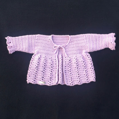 Crochet Pattern Orchid Baby Cardigan Newborn to 1 Year