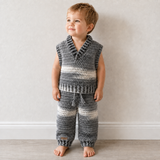 Crochet Baby & Kids Pattern Collection – Rebel Sweater, Vest, Pants & Bandana Bib