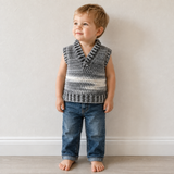 Crochet Sweater & Vest Pattern – Rebel Pullover & Vest (6M–10Y)