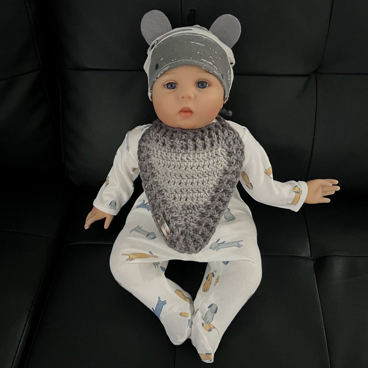 Crochet Pattern Rebel Pullover Sweater and Vest, Pants and Bandana Bib Set