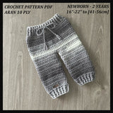 Rebel Crochet Pattern Collection – Sweater & Vest (Up to 10Y), Baby Pants (Up to 2Y) & Trendy Bandana Bib – English PDF