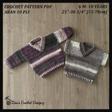 Rebel Crochet Pattern Collection – Sweater & Vest (Up to 10Y), Baby Pants (Up to 2Y) & Trendy Bandana Bib – English PDF