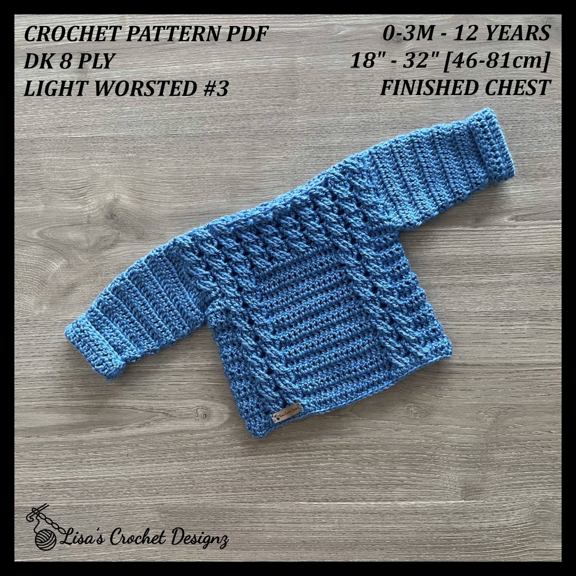 River Crochet Pattern – Cabled Baby Pants (Newborn-2Y) | English PDF | Seamless Unisex Baby Joggers