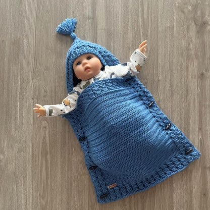 river crochet baby sleeping bag cocoon