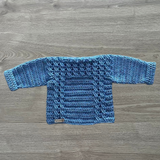 Crochet Baby & Kids Sweater Pattern PDF – River Cabled Pullover (0–3M to 10Y)