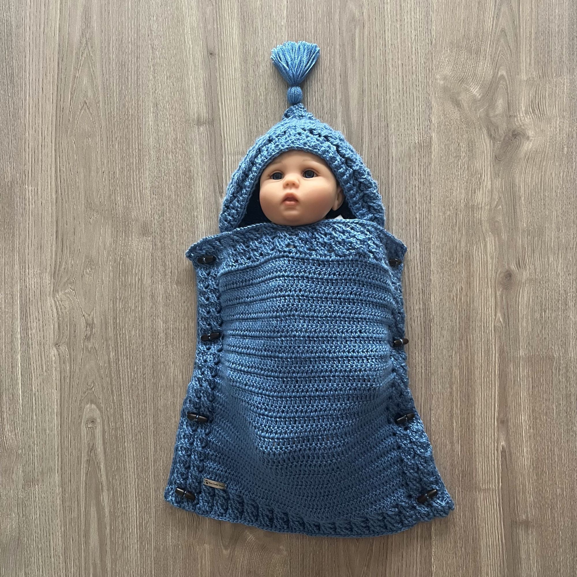 River Crochet Baby Sleeping Bag Pattern – Cozy Cocoon for Babies (PDF, English)