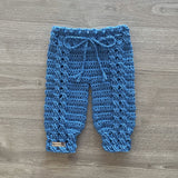 River Crochet Pattern – Cabled Baby Pants (Newborn-2Y) | English PDF | Seamless Unisex Baby Joggers