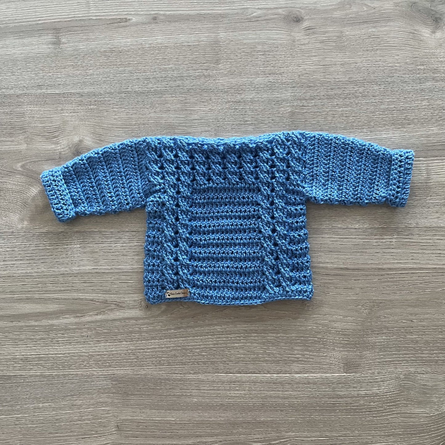 Crochet Pattern River Crochet Pullover Sweater Baby to 12 Years